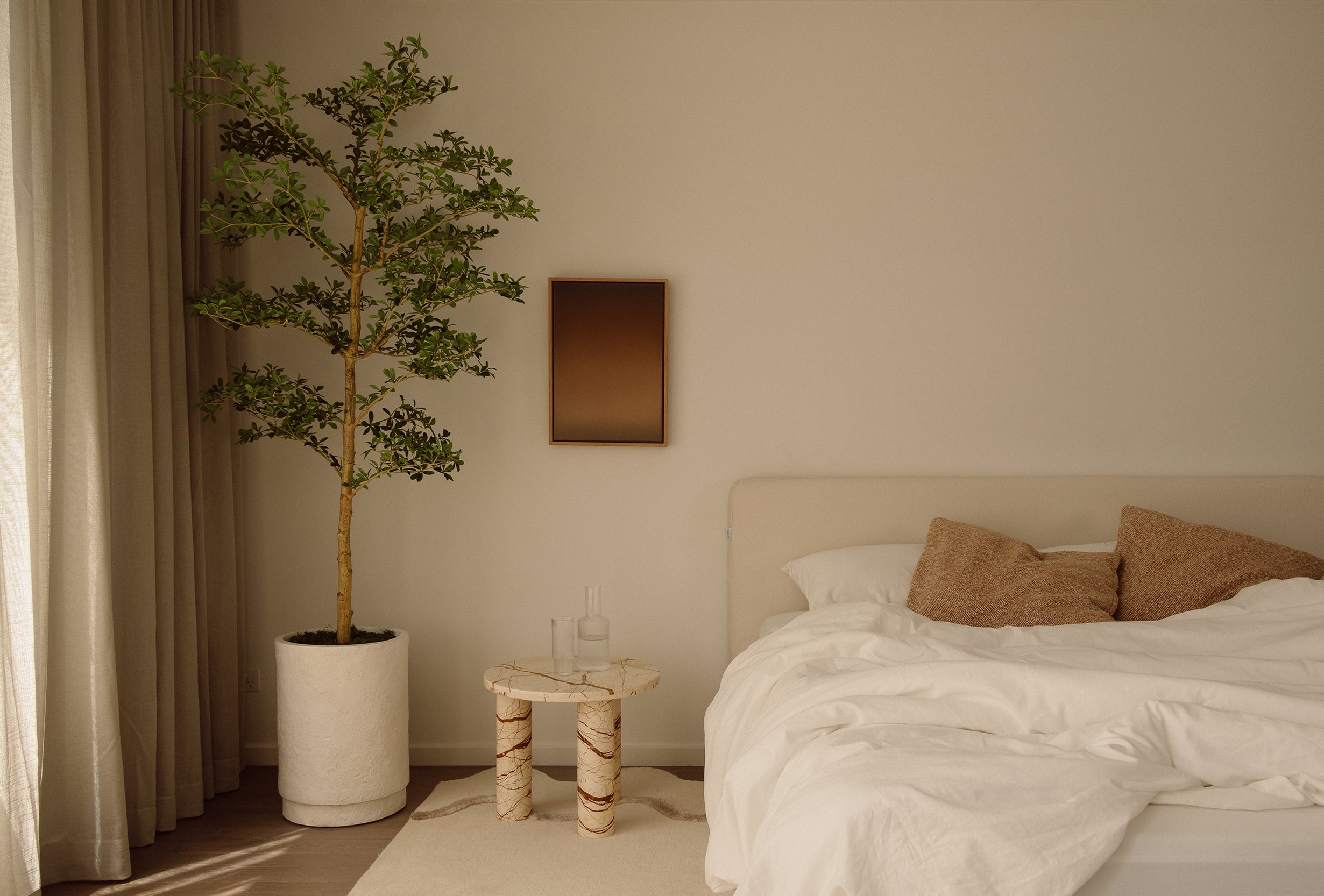 Artwork by Michelle Wilkin featured in the  Ineshi Home campaign styled by Jem Juthamat