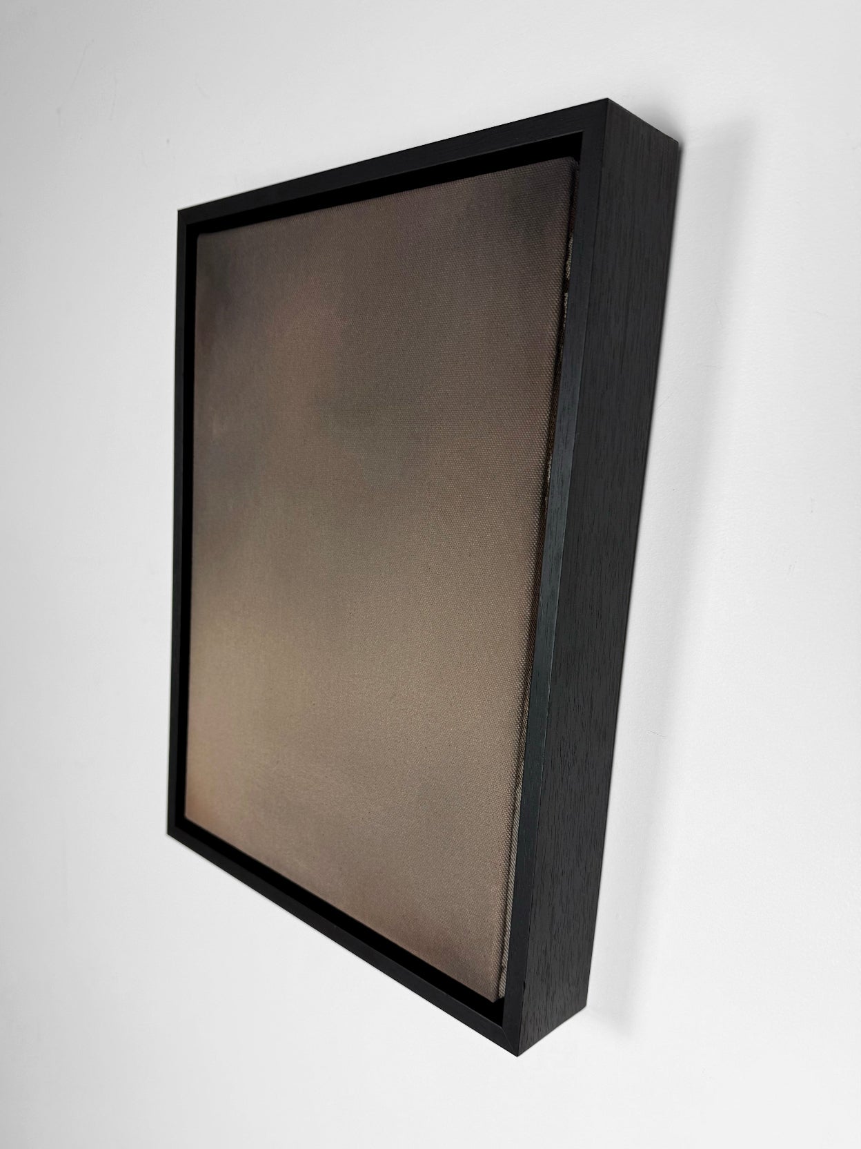 'Dark Horse' close up details of frame and raw canvas