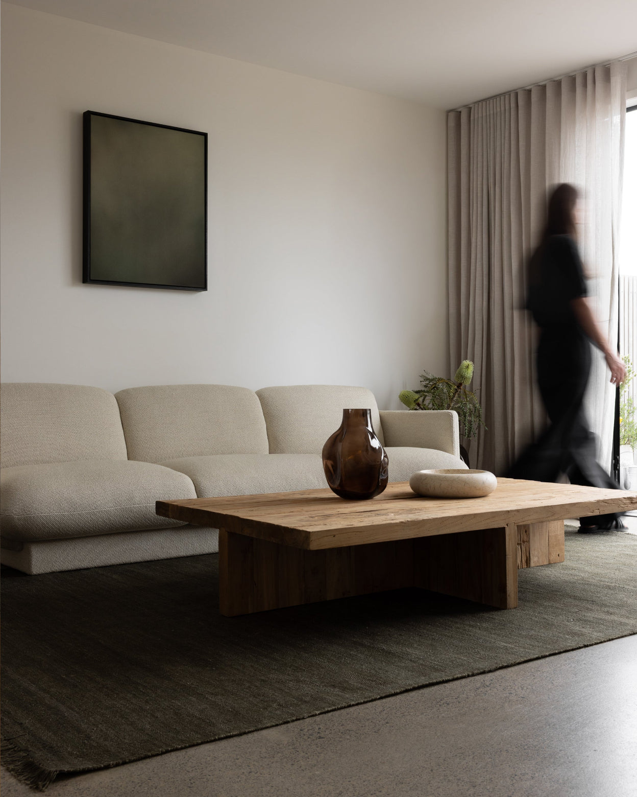 'Green Space' hanging in a modern setting shoot by Kayu Studio