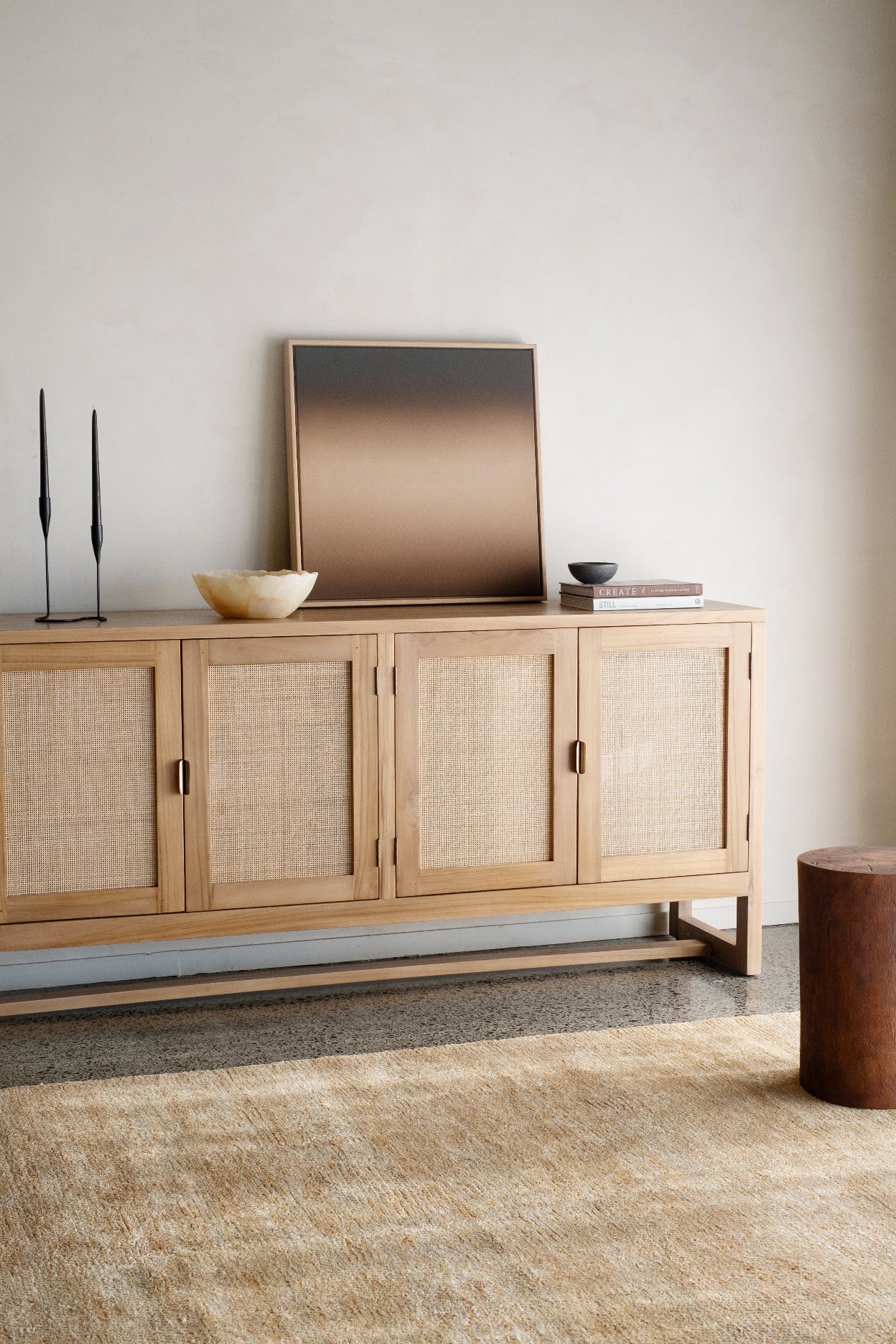 'Touch Wood' artwork in-situ in a modern home decor space