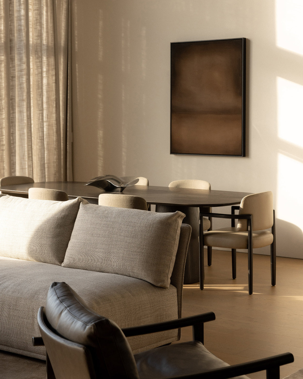 'State of Bliss (PM)' on display at Woodwrights furniture showroom in Auckland, New Zealand